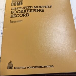 Simplified Monthly Bookkeeping Record - Brown
